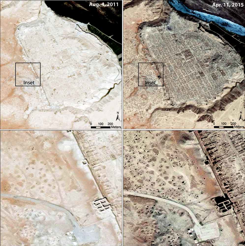 satellite image of dura europos