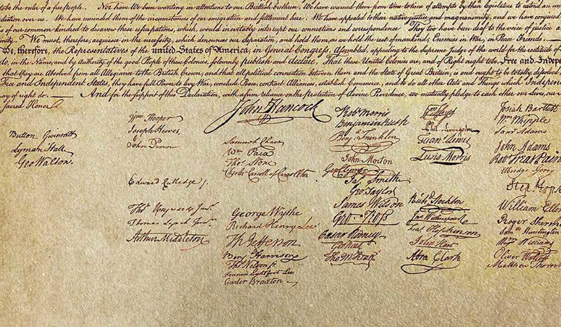 signatures declaration of independence