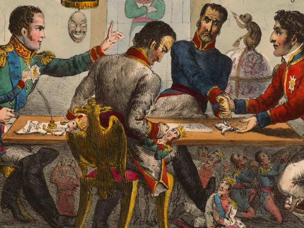spotprent heilige alliantie 1823 holy alliance