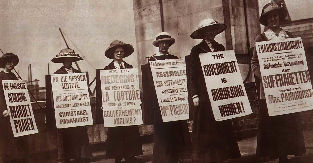 suffragettes protest 20th century