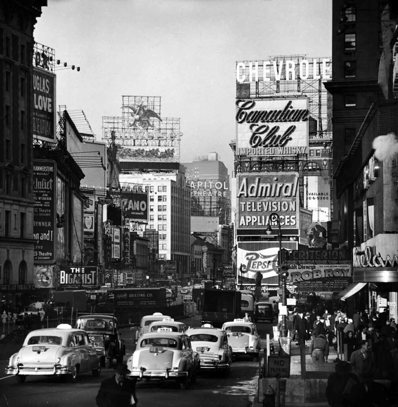 times square new york city 1954 photograph