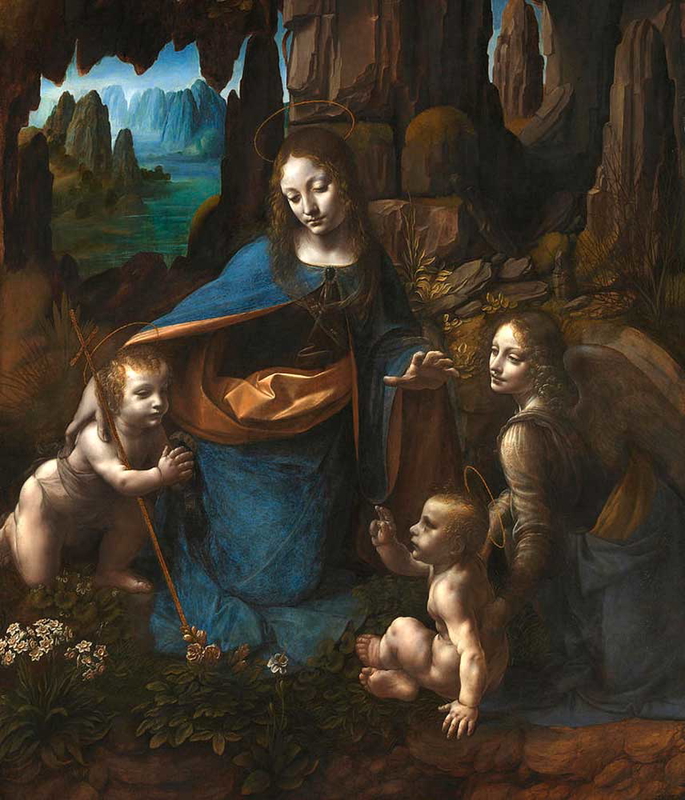 da vinci virgin rocks chiaroscuro