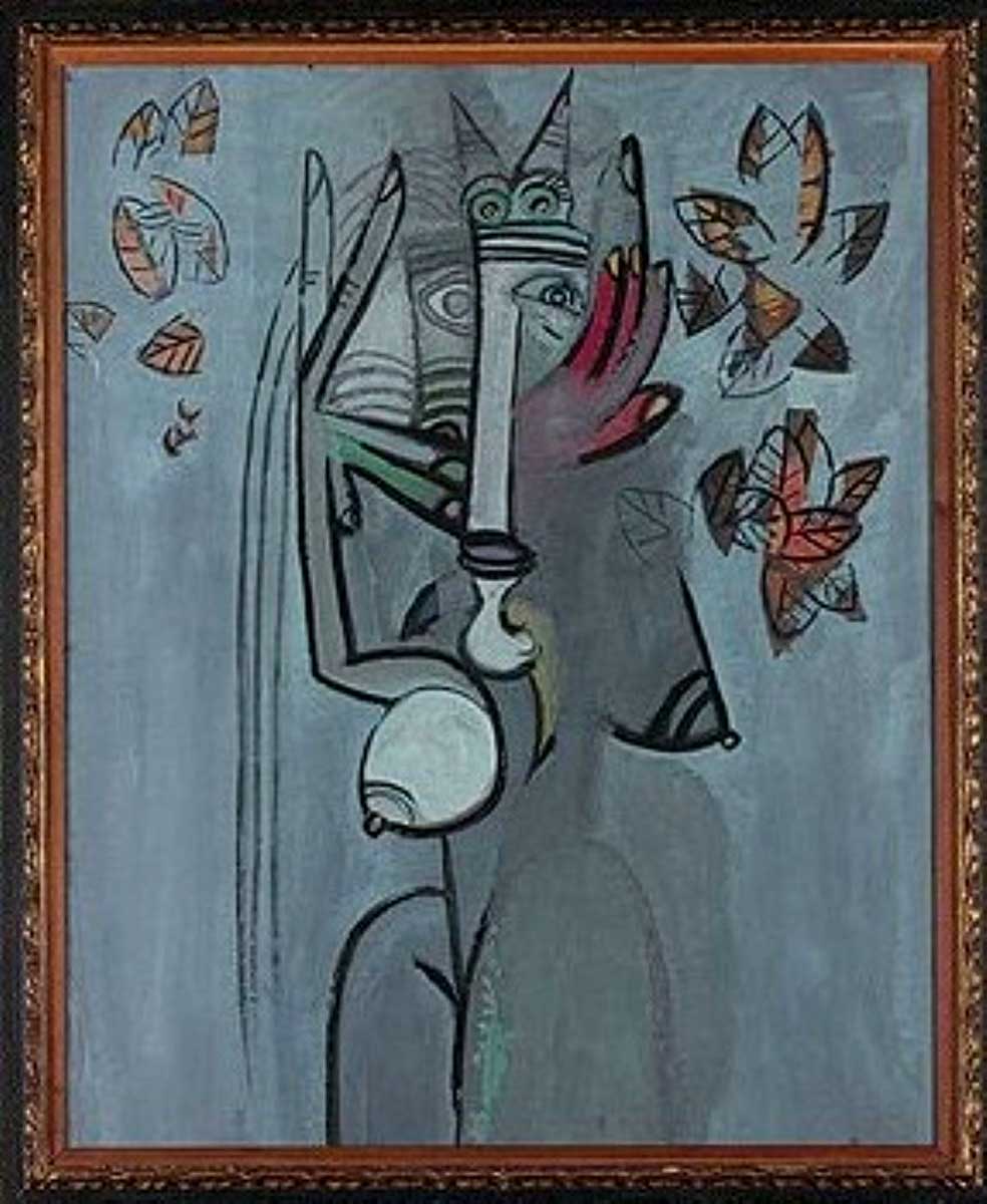 wilfredo lam goddess with foliage