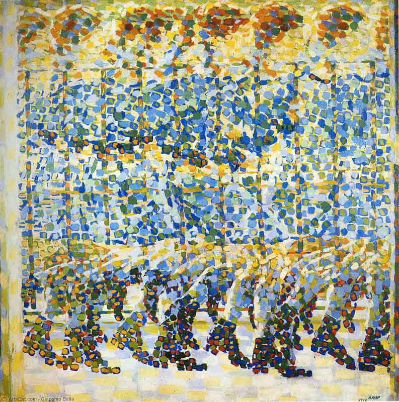 balla girl running painting 1912