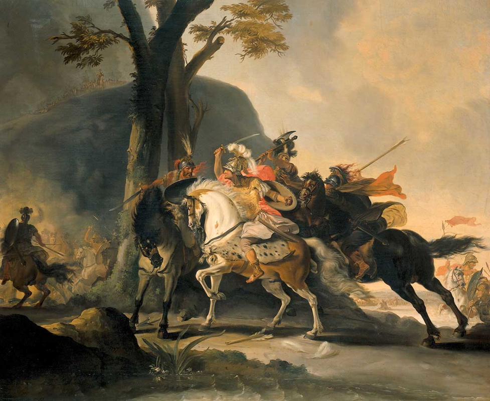 cornelis troost alexander battle granicus persians painting rijks