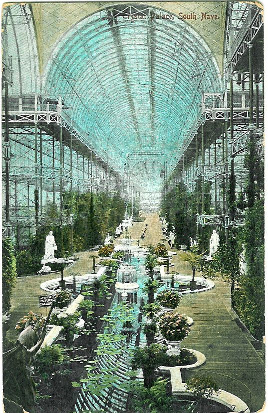 Vintage postcard of Crystal Palace