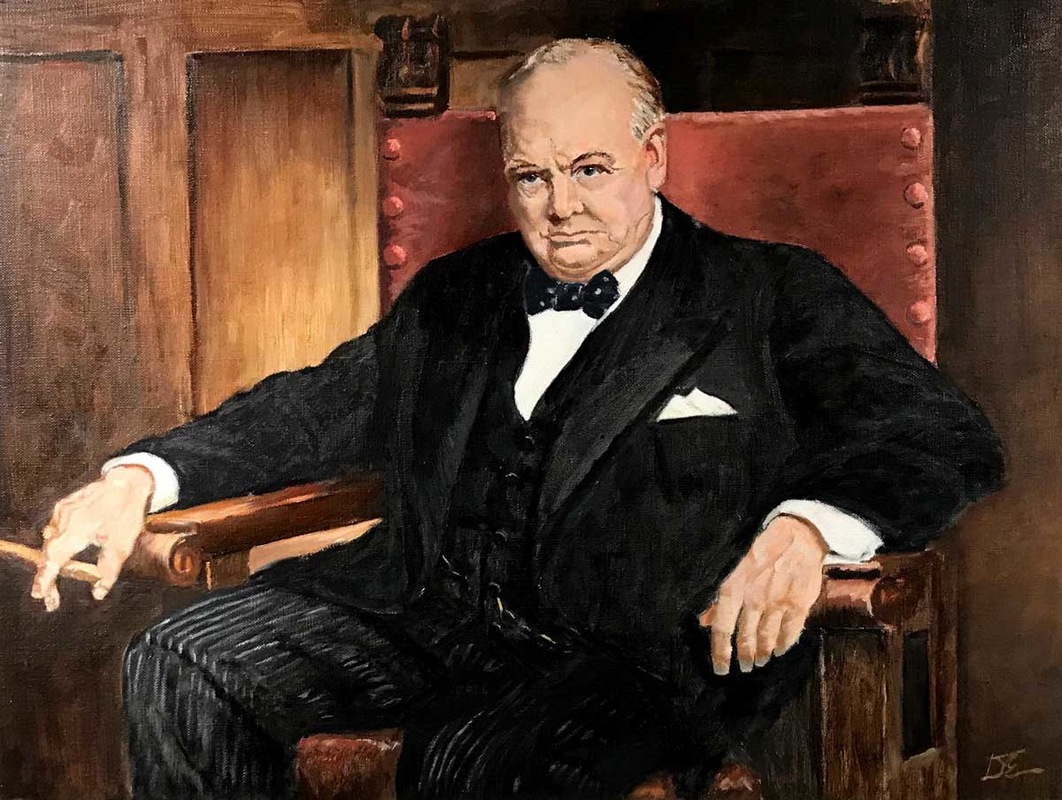 eisenhower portrait of churchill painting