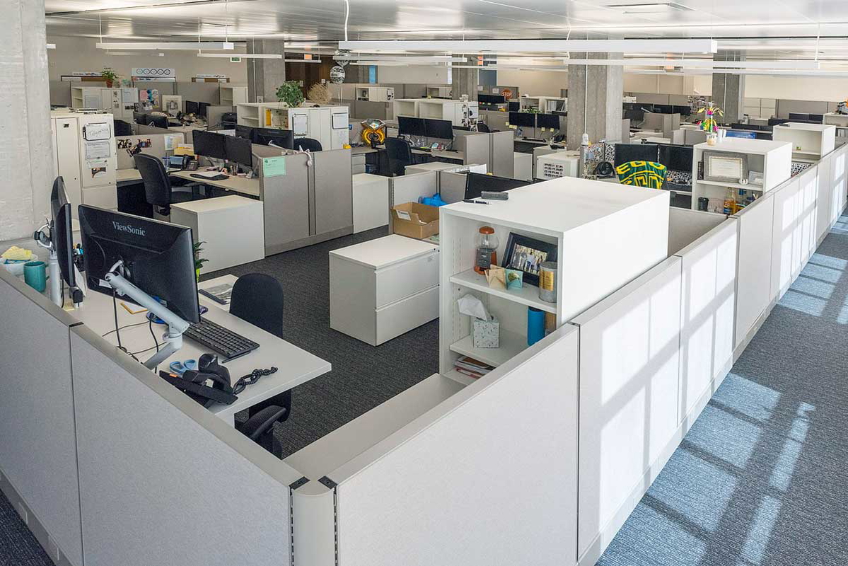 empty cubicles office