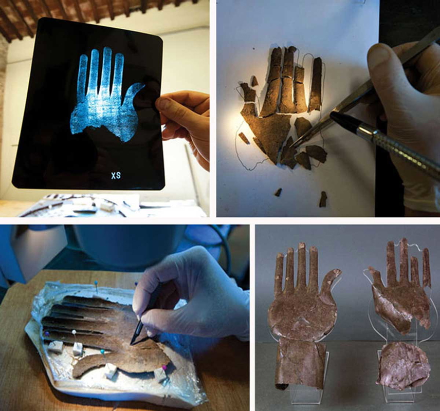 etruscan tomb silver hands
