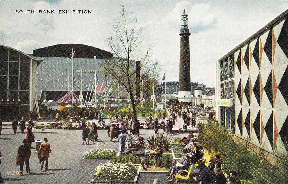 festival of britain vintage postcard
