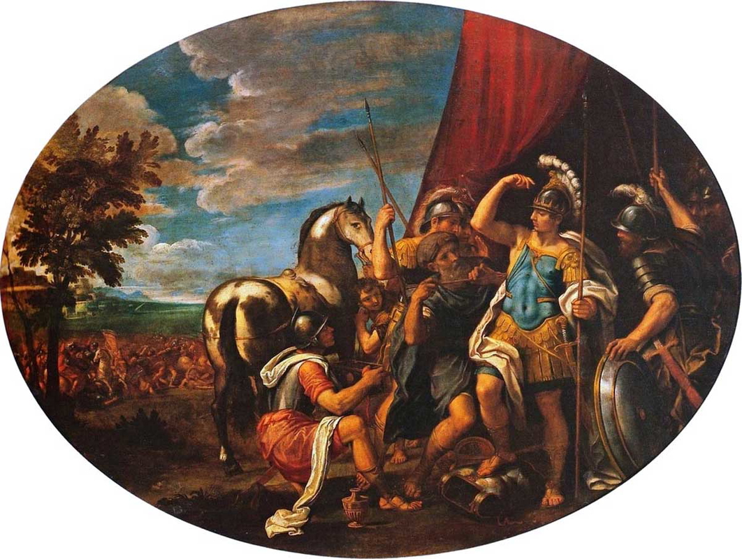 francesco albani alexander great wounded painting private
