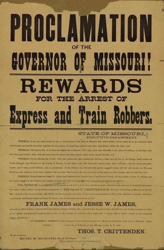 governor crittenden proclamation frank jesse james