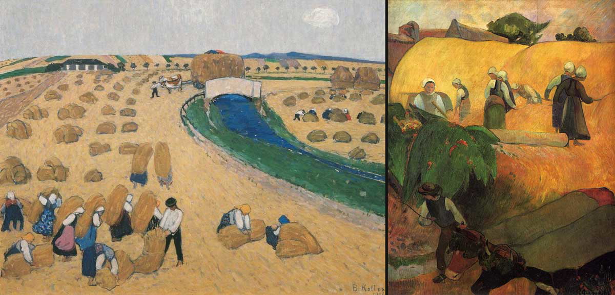 harevst haymaking gaugin painting