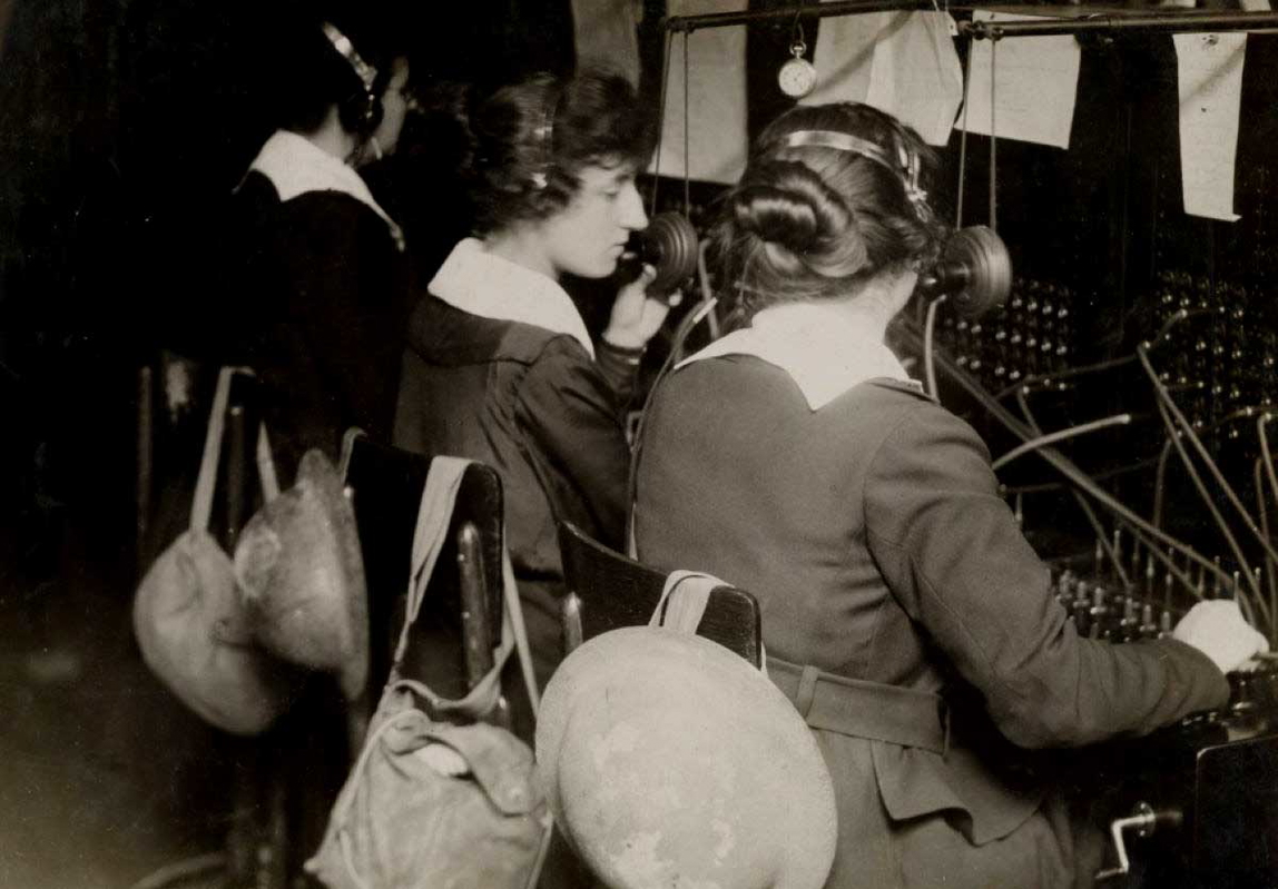hello girls switchboard operators gas masks