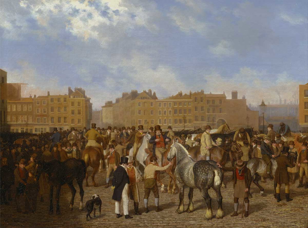 jacques laurent agasse old smithfield market painting