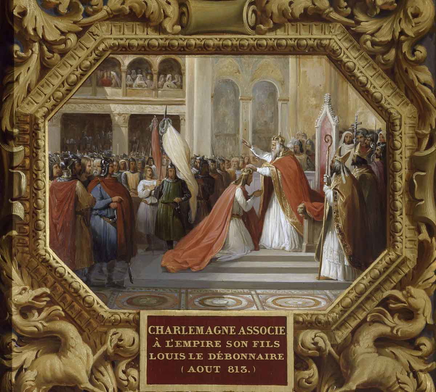 jean alaux charlemagne and louis the pious painting