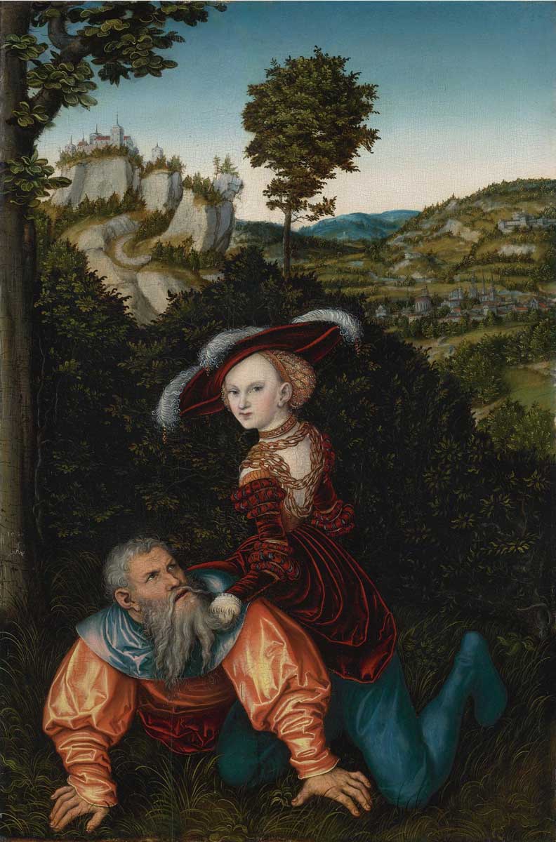 lucas cranach phyllis and aristotle painting