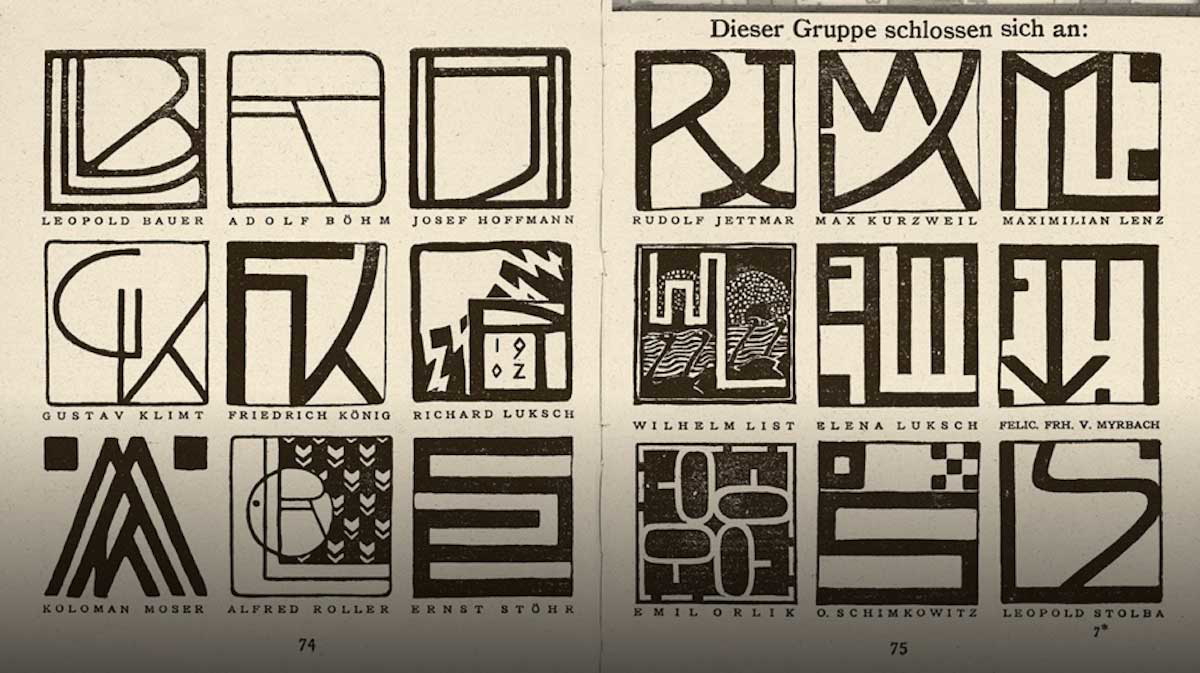 monograms secession artists