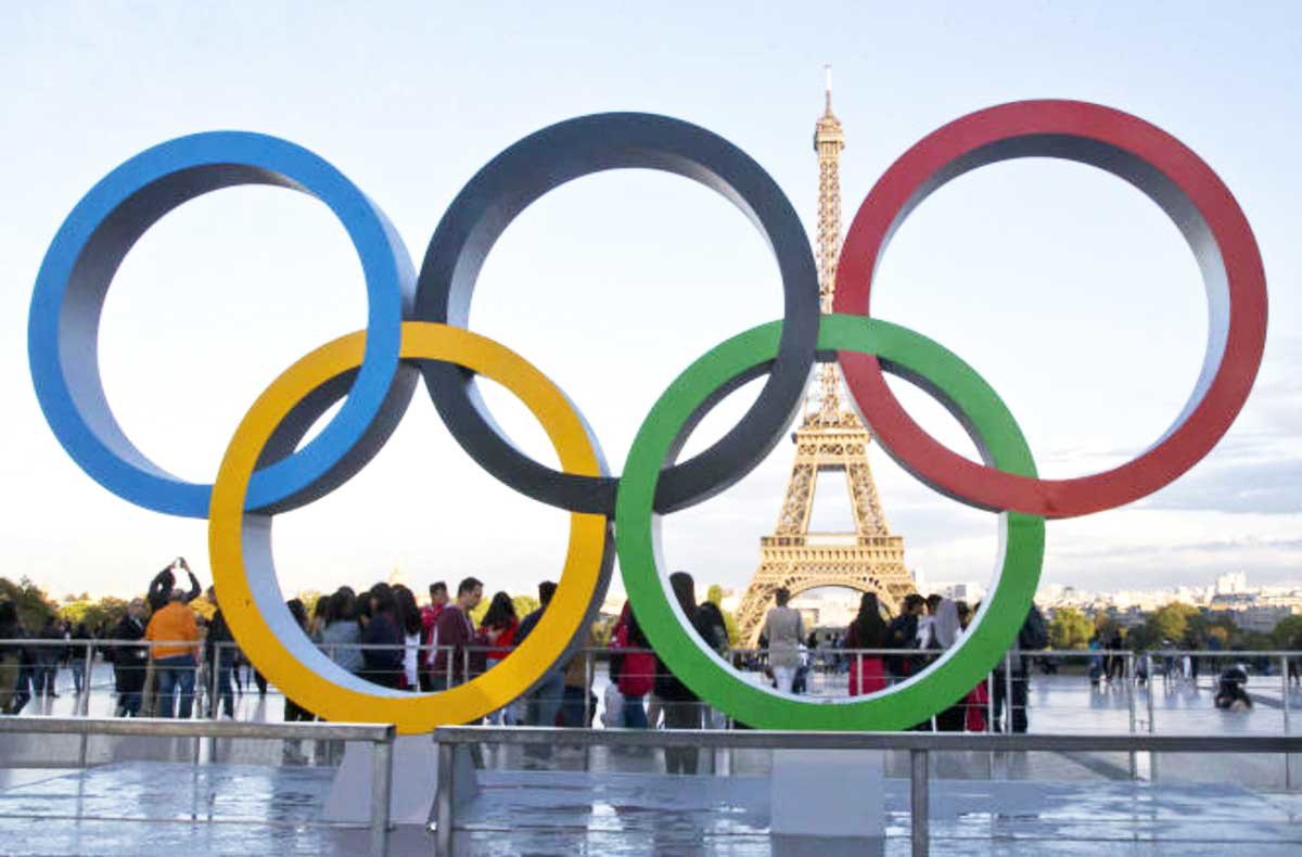 olympic rings trocadero esplanade paris