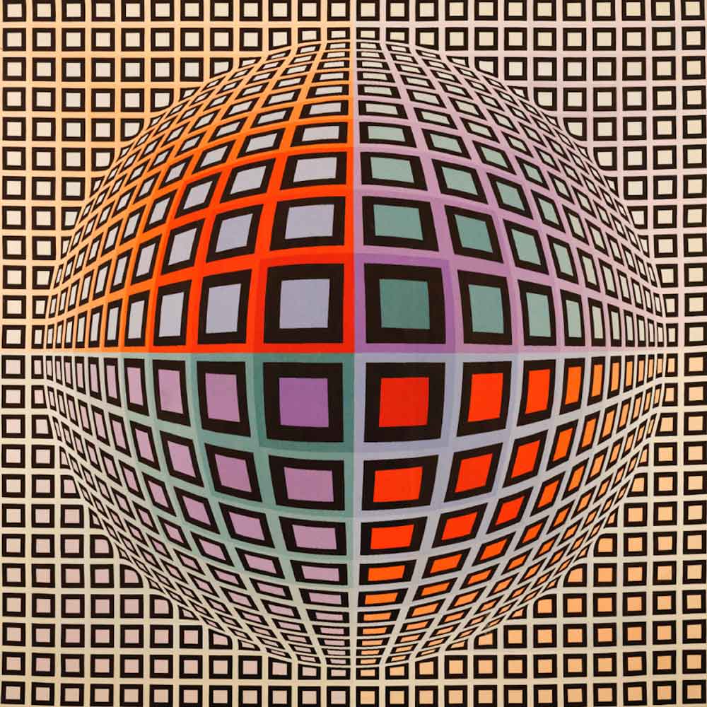 optical illusion art vega anneaux victor vasarely