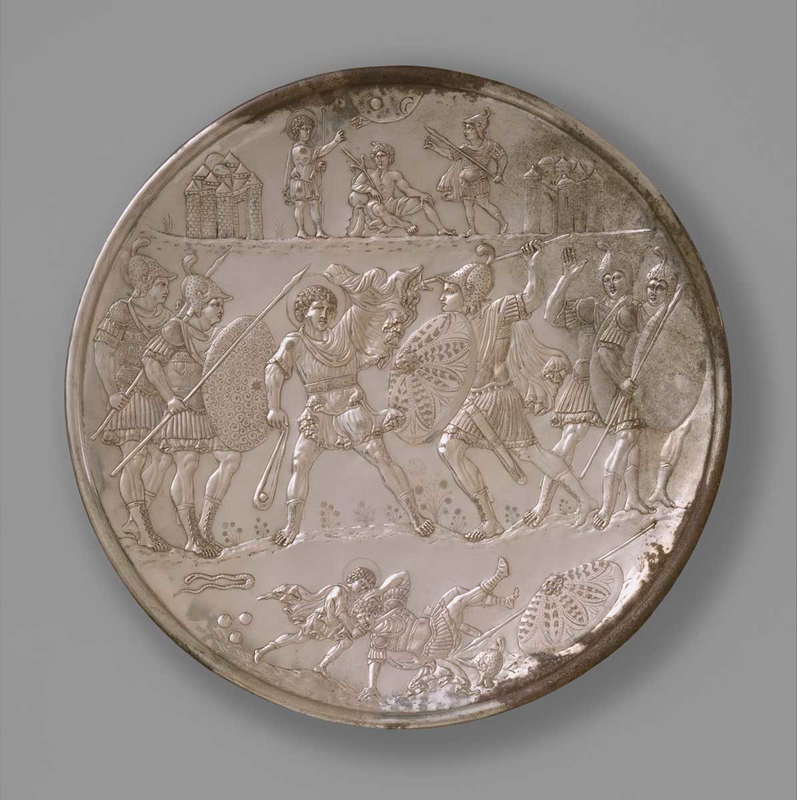plate with david goliath