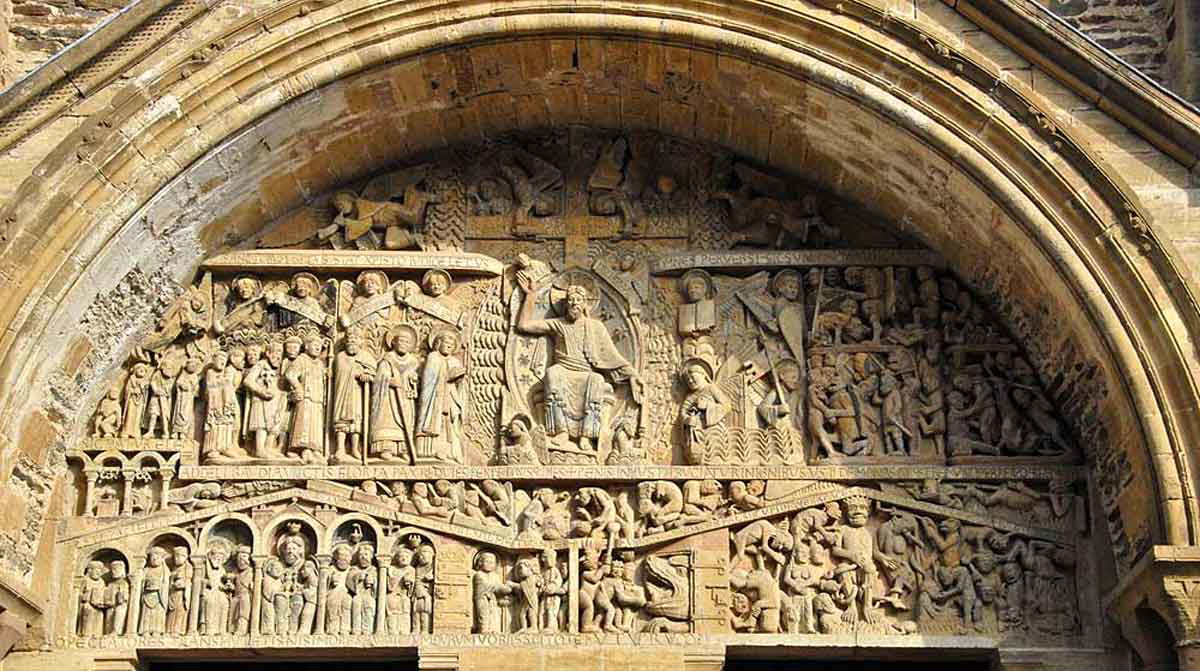 sainte foy conques tympanum relief