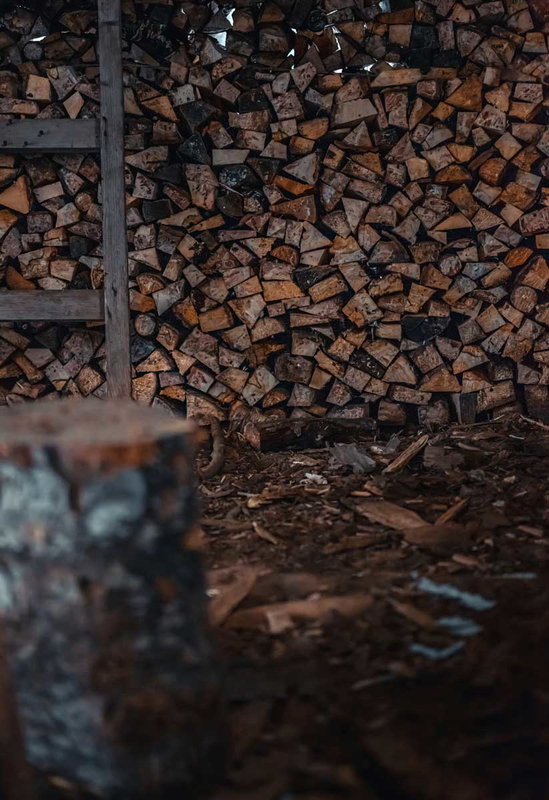 stack of chopped wood photo