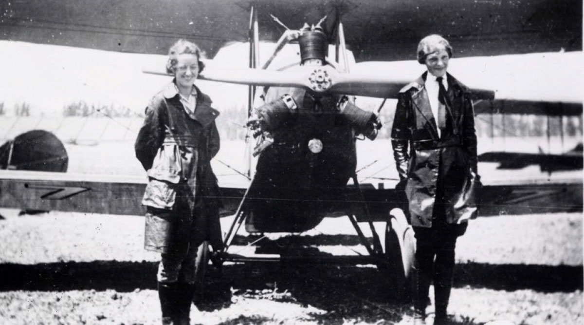 student pilot amelia earhart neta snook kinner field