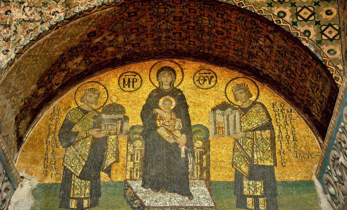 theotokos mosaic Hagia Sophia