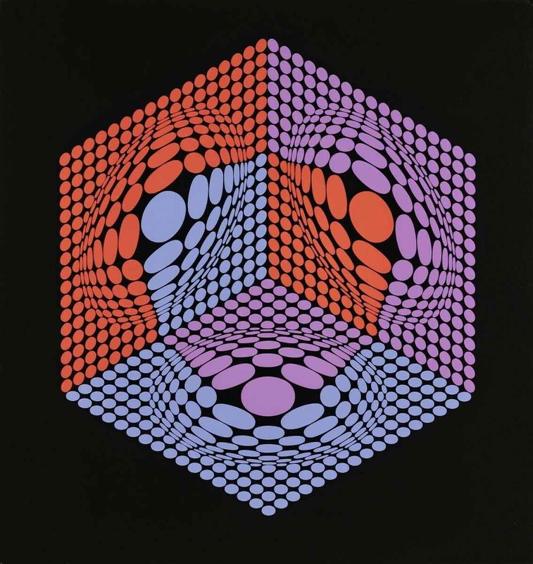victor vasarely ot geometric painting 1945