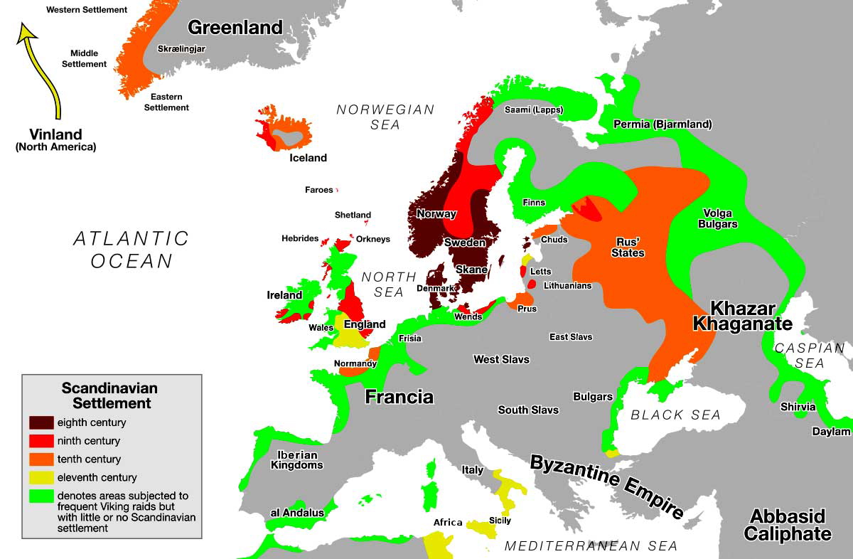 viking settlements map