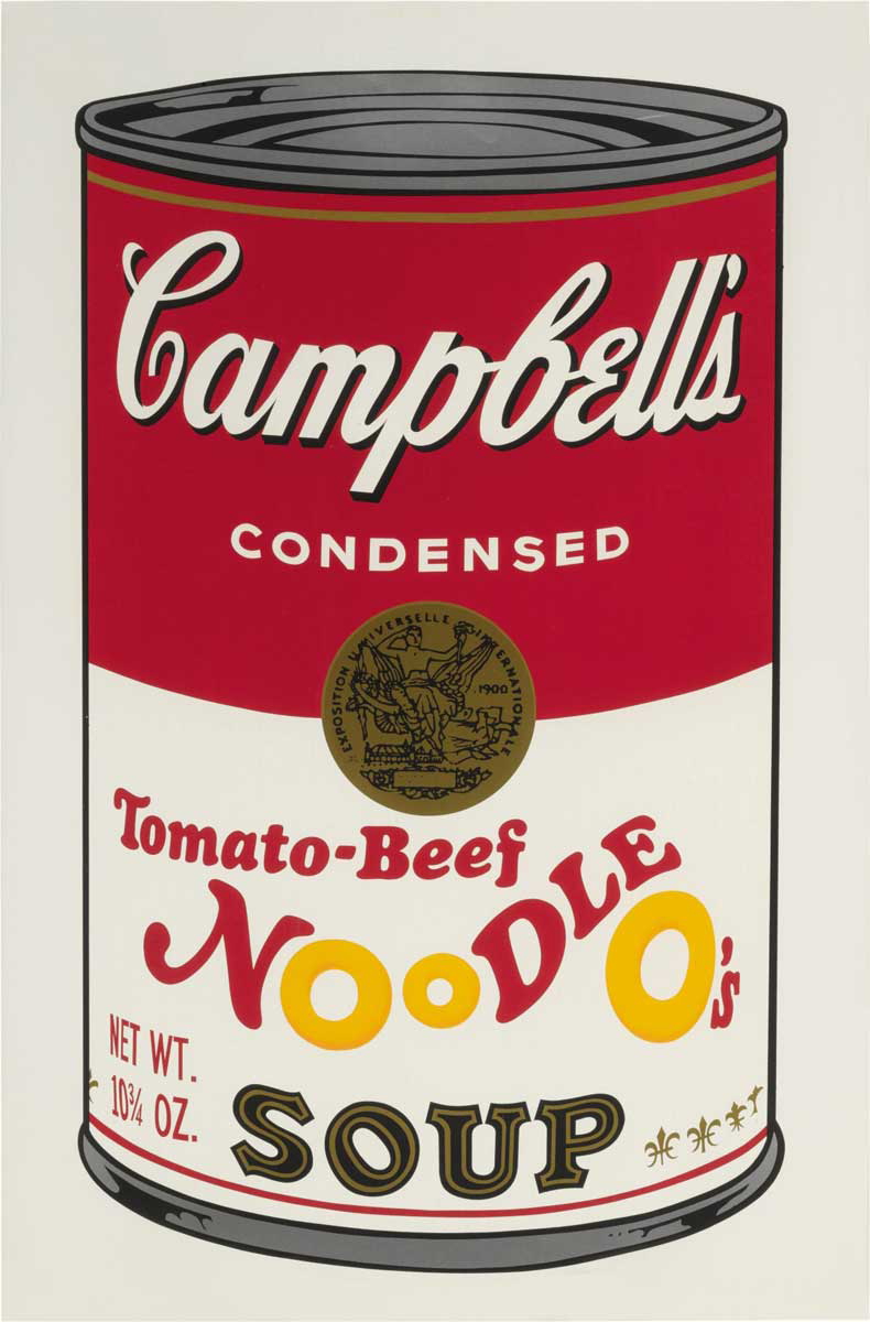 warhol beef noodle screenprint 1969