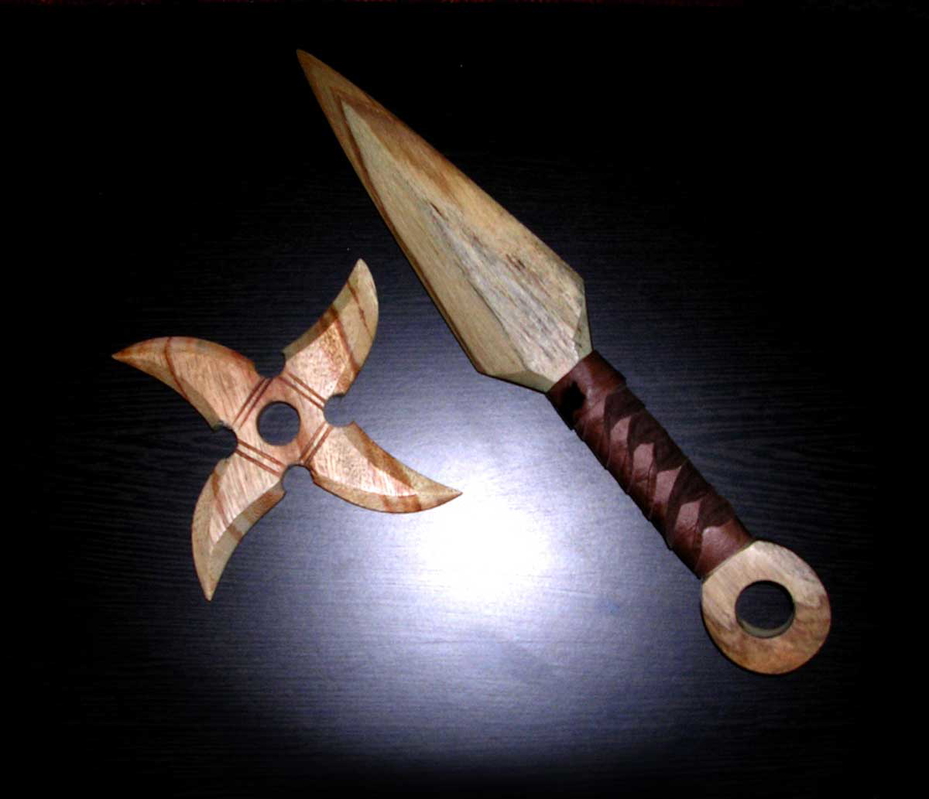 wood star leaf horn shinobi weapons