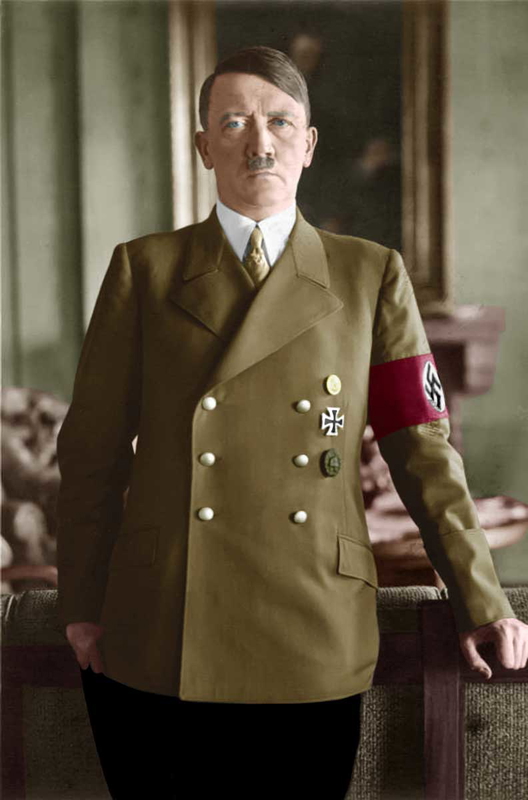 adolf hitler colorized photograph