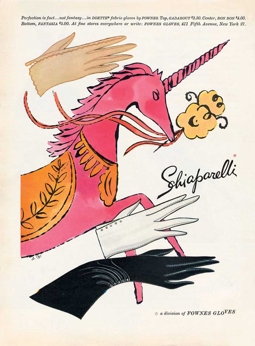 andy warhol vogue september 1957 schiaparelli