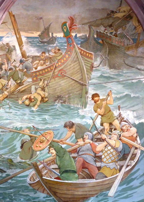 battle largs detail painting william hole