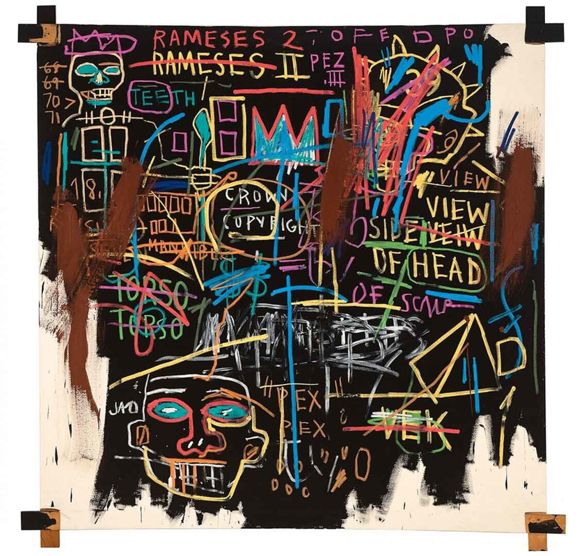 black artist basquiat egypt painting