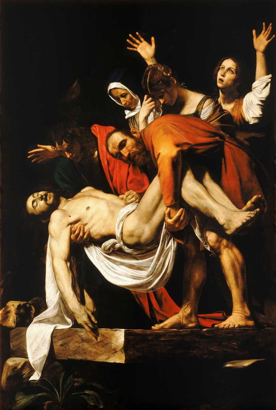 caravaggio entombment christ