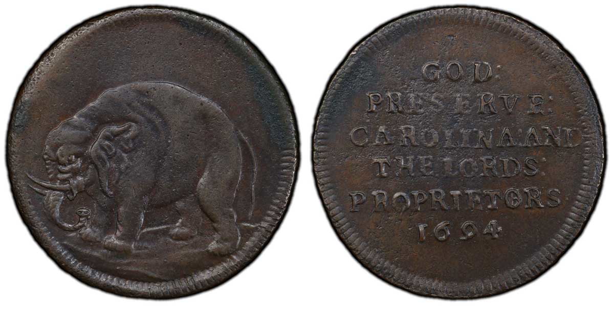 carolina cent colonial coin