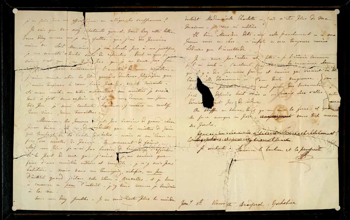 charlotte bronte professor heger letter