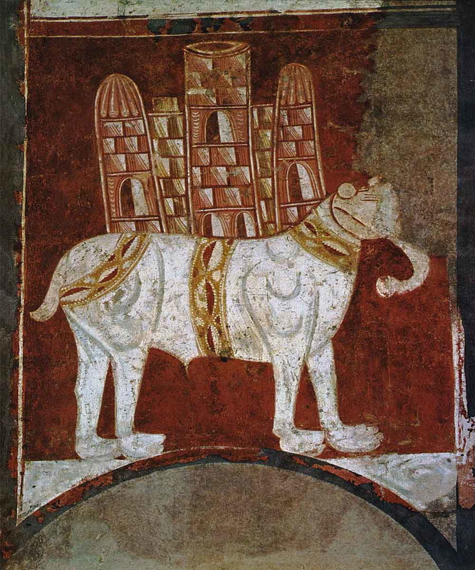 elephant spain fresco san baudelio spain