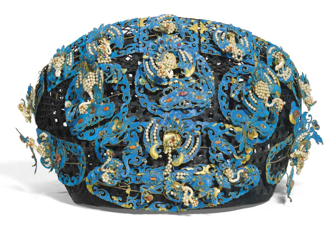 embellished kingfisher headdress qing dynasty