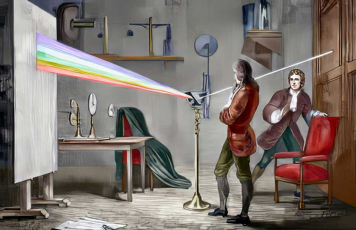 isaac newton optics light