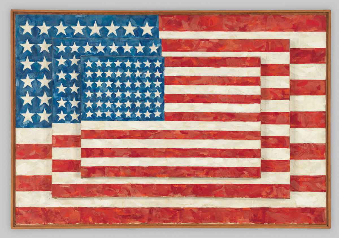 johns three flags painting