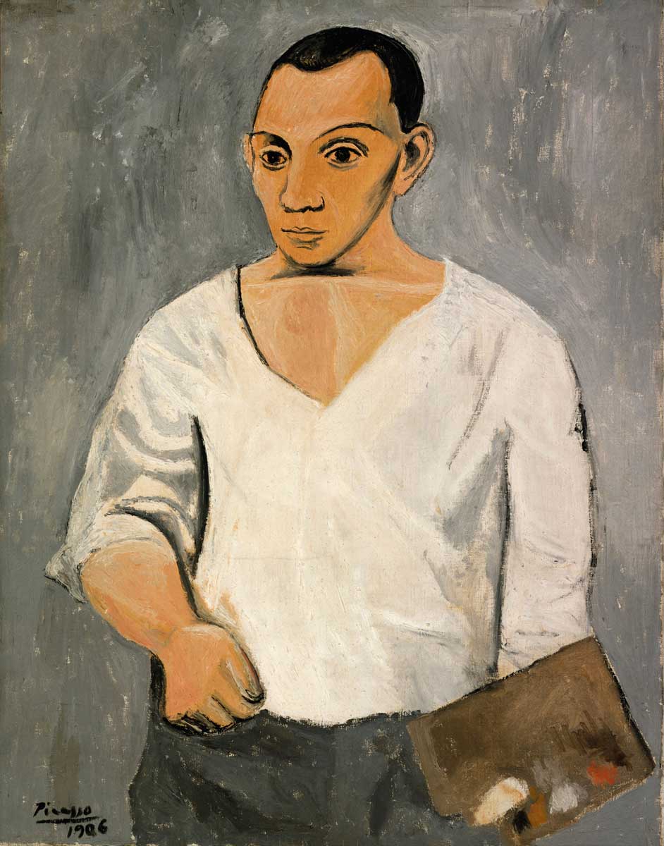 pablo picasso self portrait with palette