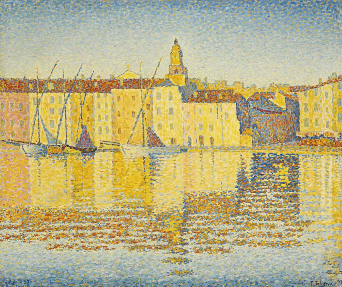 paul signac maisons port saint tropez painting