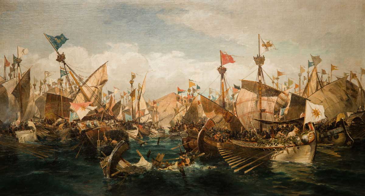volanakis battle of salamis painting