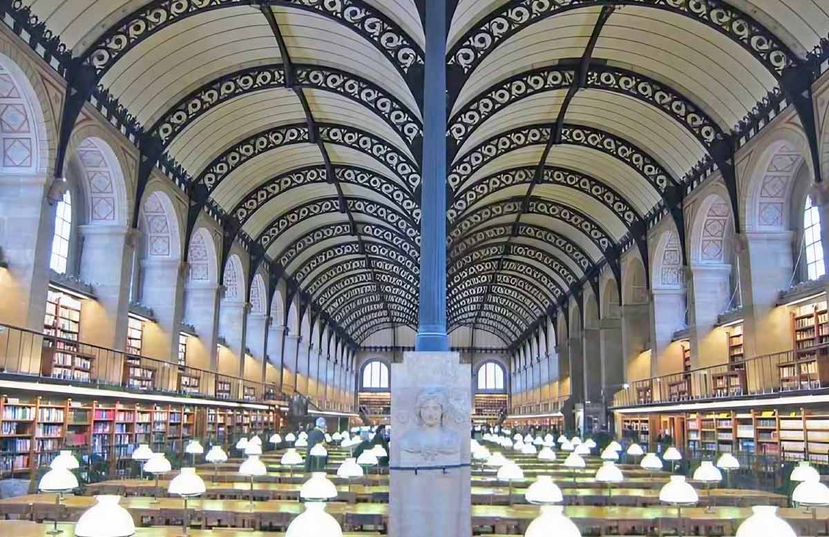 19th century architecture bibliotheqe saint genevieve labrouste