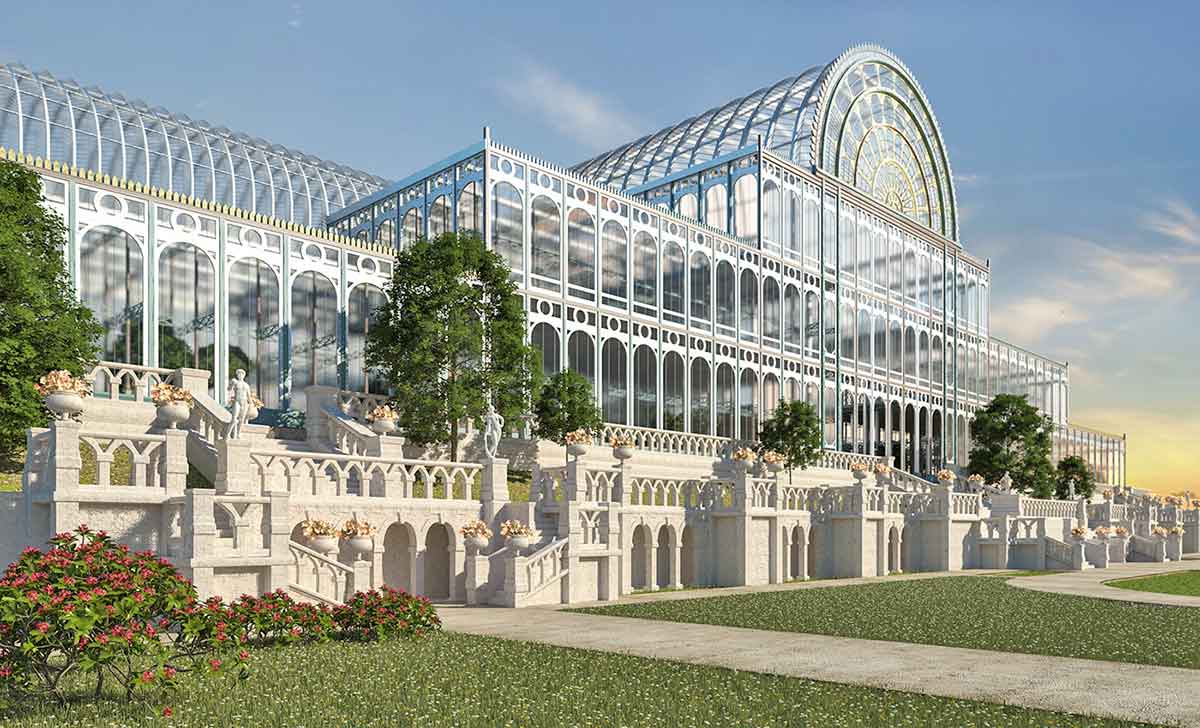 19th century architecture crystal palace rendering