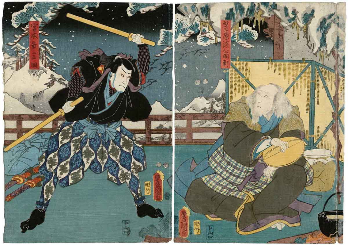 actors dressed as musashi and zuioken